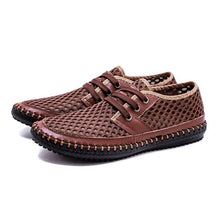 Load image into Gallery viewer, ZUNYU New Men&#39;s Casual Shoes Summer Breathable Mesh Shoes Brand Men Fashion Lace-Up Loafers Soft Comfortable Flats Size 38-48