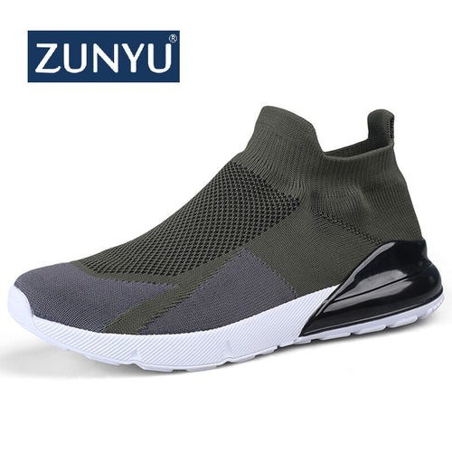 ZUNYU Men Shoes Sneakers Men Breathable Air Mesh Sneakers Slip on Summer Non-leather Casual Lightweight Sock Shoes Men Sneakers