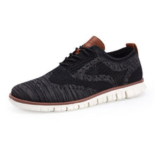 Load image into Gallery viewer, ZUNYU New summer men&#39;s Shoes Lace up lightweight British Dress Footwear Fashion hollow breathable knitted mesh Flats Shoes