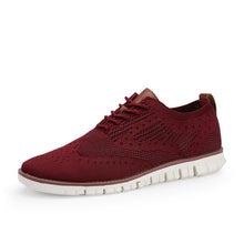 Load image into Gallery viewer, ZUNYU New summer men&#39;s Shoes Lace up lightweight British Dress Footwear Fashion hollow breathable knitted mesh Flats Shoes