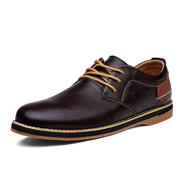 ZUNYU Big Size Breathable Men's Oxford Shoes Top Quality Dress Shoes Men Flats Fashion Genuine Leather Casual Shoes Work Shoes