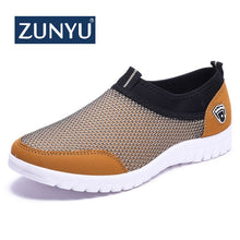 Load image into Gallery viewer, ZUNYU 2019 Summer Mesh Shoe Sneakers For Men Shoes Breathable Men&#39;s Casual Shoes Slip-On Male Shoes Loafers Casual Walking 38-48